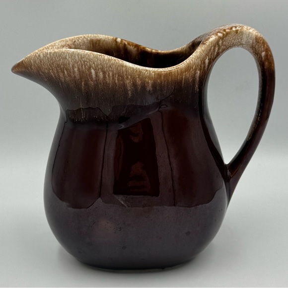 Vintage McCoy 365 Drip Glaze Art Pottery Brown Pitcher USA - Picture 1 of 7
